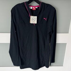 NWT Puma Black Long Sleeve with Pink Accents